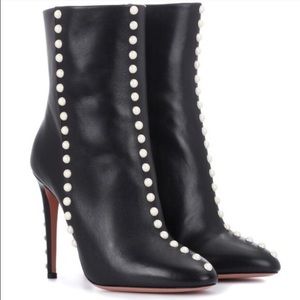 Aquazzura Follie Pearl calf boots